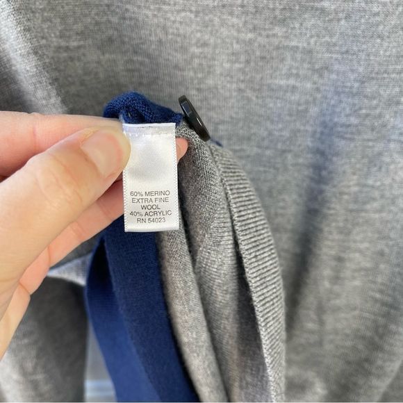 Banana Republic Mens Color Block Wool Grandpa Cardigan Sweater Size Large - Picture 4 of 7